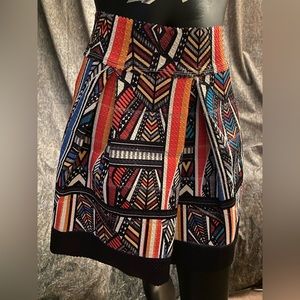 Xhiliration: Graphic Print, A-line Cut Skirt